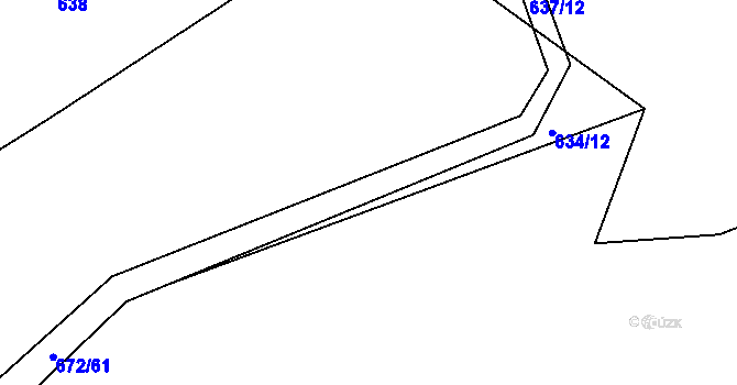 Parcela st. 672/3 v KÚ Skořice, Katastrální mapa