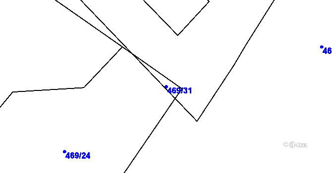 Parcela st. 469/31 v KÚ Skořice, Katastrální mapa