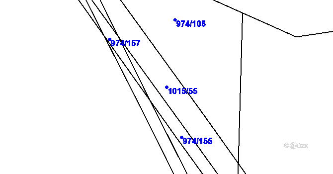 Parcela st. 1015/55 v KÚ Skořice, Katastrální mapa