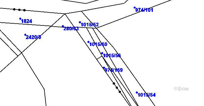 Parcela st. 1015/56 v KÚ Skořice, Katastrální mapa