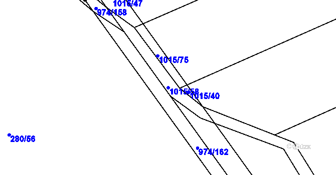 Parcela st. 1015/58 v KÚ Skořice, Katastrální mapa