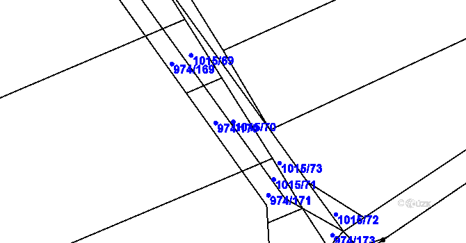 Parcela st. 1015/70 v KÚ Skořice, Katastrální mapa