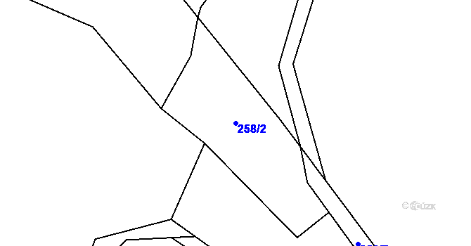 Parcela st. 258/2 v KÚ Skořice, Katastrální mapa