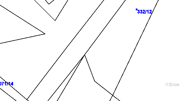 Parcela st. 332/13 v KÚ Skořice, Katastrální mapa