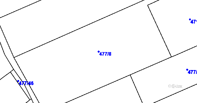 Parcela st. 477/8 v KÚ Skotnice, Katastrální mapa