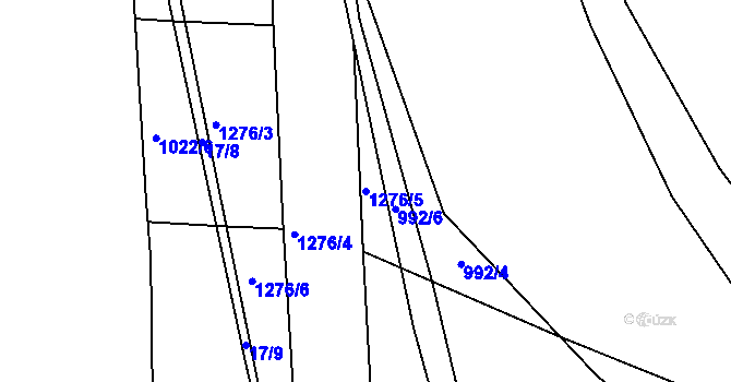 Parcela st. 1276/5 v KÚ Skotnice, Katastrální mapa