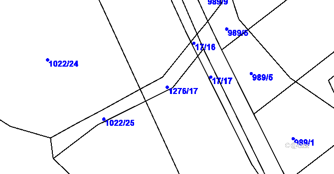 Parcela st. 1276/17 v KÚ Skotnice, Katastrální mapa