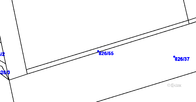 Parcela st. 826/55 v KÚ Skotnice, Katastrální mapa