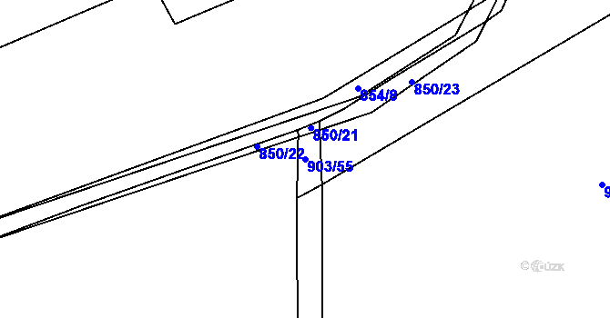 Parcela st. 903/55 v KÚ Skotnice, Katastrální mapa