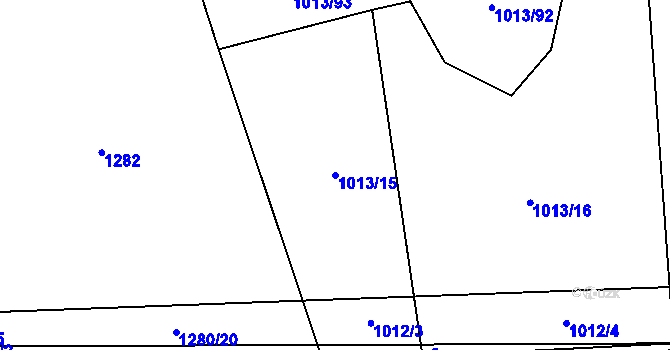 Parcela st. 1013/15 v KÚ Skotnice, Katastrální mapa