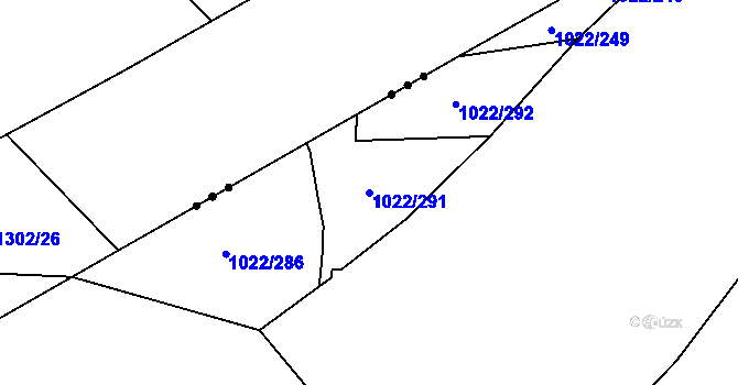 Parcela st. 1022/291 v KÚ Skotnice, Katastrální mapa