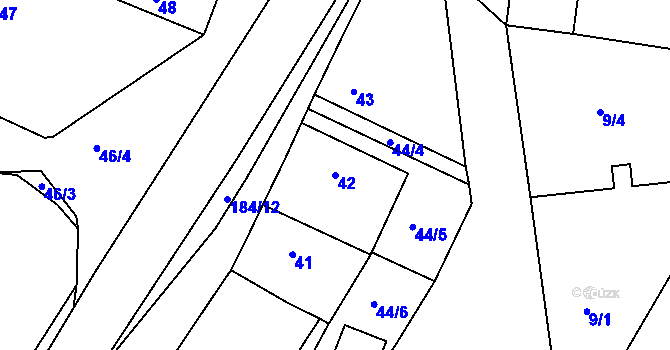 Parcela st. 42 v KÚ Skramníky, Katastrální mapa
