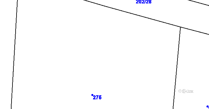Parcela st. 202/26 v KÚ Skramníky, Katastrální mapa