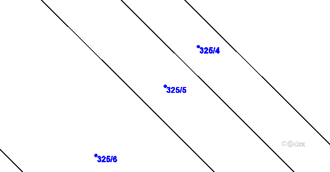 Parcela st. 325/5 v KÚ Skrbeň, Katastrální mapa
