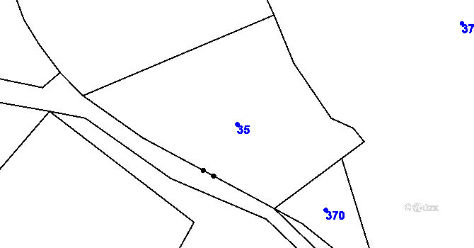 Parcela st. 35 v KÚ Bahna, Katastrální mapa