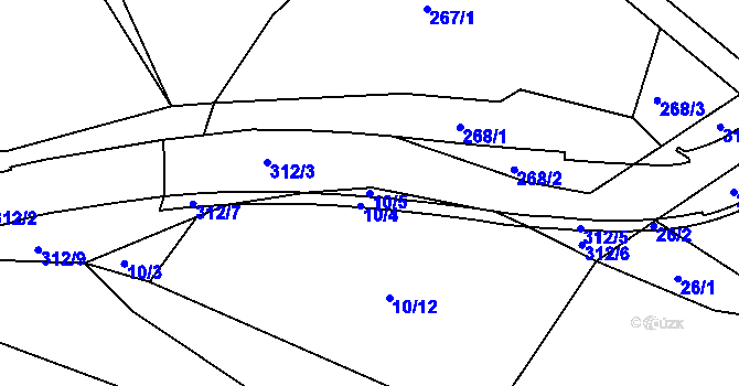 Parcela st. 10/5 v KÚ Skrchov, Katastrální mapa