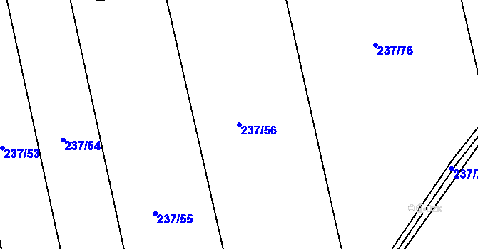 Parcela st. 237/56 v KÚ Skrchov, Katastrální mapa