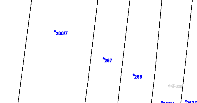Parcela st. 200/9 v KÚ Dudov, Katastrální mapa
