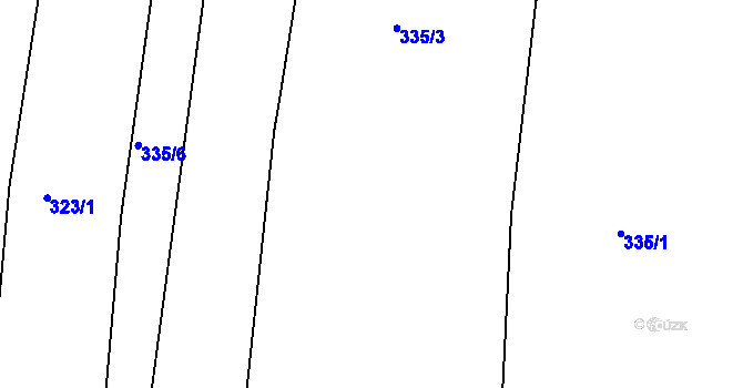 Parcela st. 335/9 v KÚ Dudov, Katastrální mapa