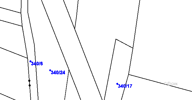 Parcela st. 340/18 v KÚ Skrýchov u Malšic, Katastrální mapa