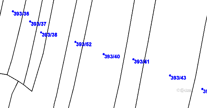 Parcela st. 393/40 v KÚ Skrýchov u Malšic, Katastrální mapa