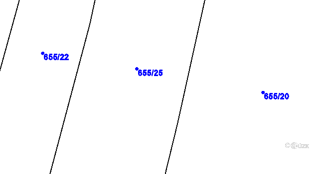 Parcela st. 655/21 v KÚ Olší u Opařan, Katastrální mapa
