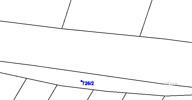 Parcela st. 726/39 v KÚ Olší u Opařan, Katastrální mapa