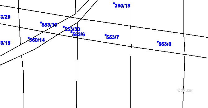 Parcela st. 350/7 v KÚ Skrýchov u Opařan, Katastrální mapa