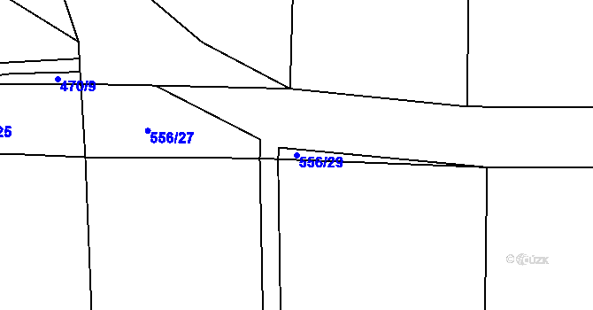 Parcela st. 556/29 v KÚ Skrýchov u Opařan, Katastrální mapa