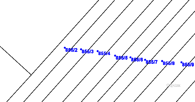 Parcela st. 855/4 v KÚ Skryje nad Berounkou, Katastrální mapa