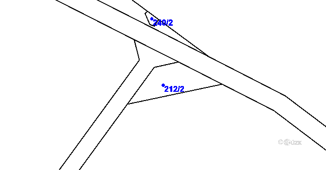 Parcela st. 212/2 v KÚ Skryje nad Jihlavou, Katastrální mapa