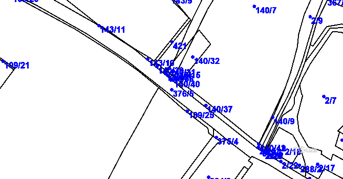 Parcela st. 376/5 v KÚ Skryje nad Jihlavou, Katastrální mapa