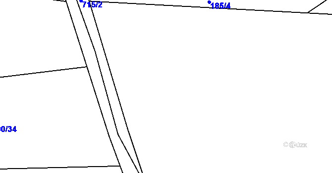 Parcela st. 185/8 v KÚ Skrýšov u Pelhřimova, Katastrální mapa