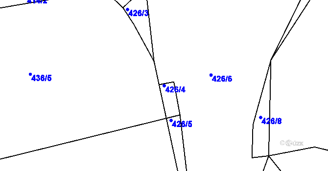 Parcela st. 426/4 v KÚ Skrýšov u Pelhřimova, Katastrální mapa
