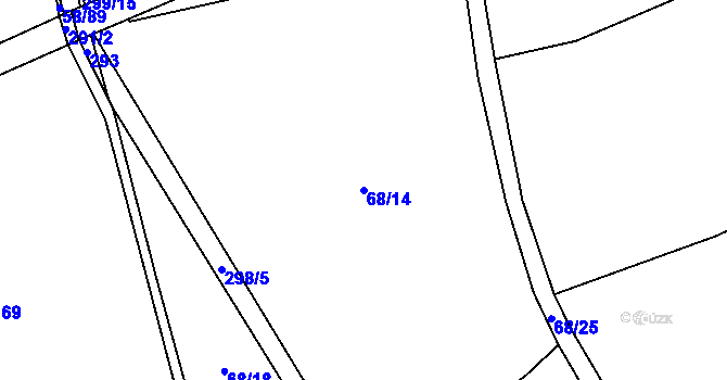 Parcela st. 68/14 v KÚ Skřipel, Katastrální mapa