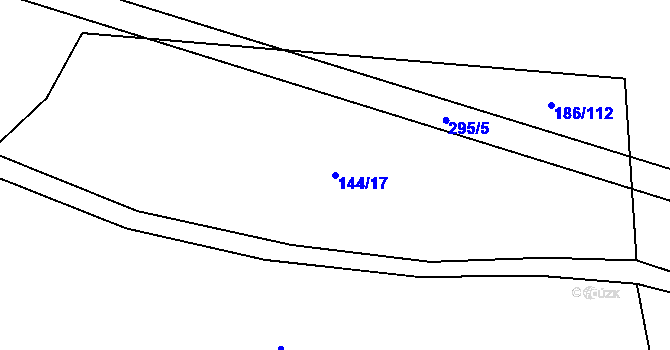 Parcela st. 144/17 v KÚ Skřipel, Katastrální mapa