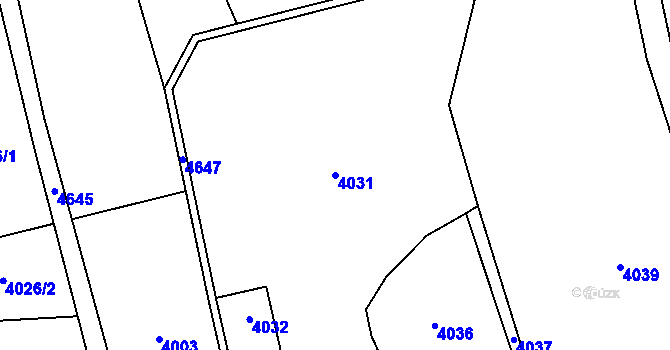 Parcela st. 4031 v KÚ Skřípov, Katastrální mapa