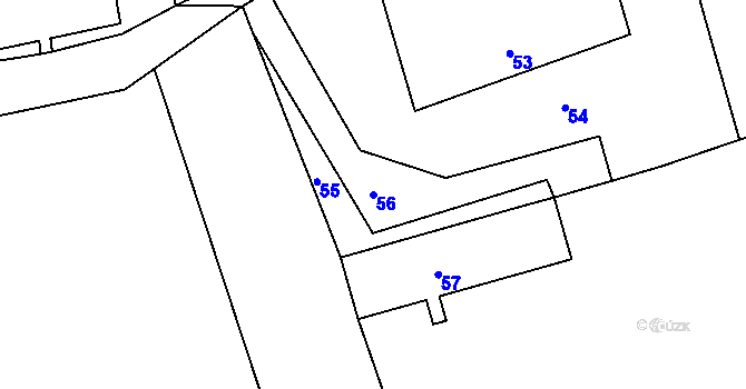 Parcela st. 56 v KÚ Skřípov, Katastrální mapa