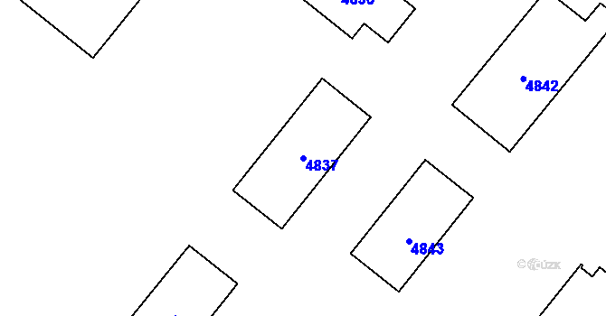 Parcela st. 4837 v KÚ Skřípov, Katastrální mapa