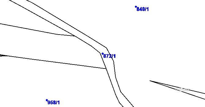 Parcela st. 872/1 v KÚ Skřipov, Katastrální mapa