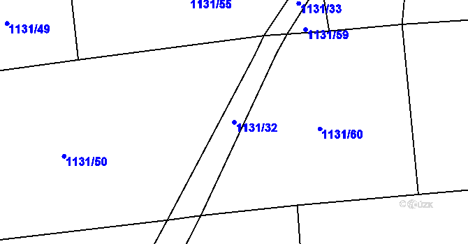 Parcela st. 1131/32 v KÚ Skřipov, Katastrální mapa