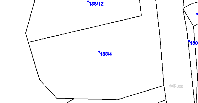 Parcela st. 138/4 v KÚ Skuhrov pod Brdy, Katastrální mapa