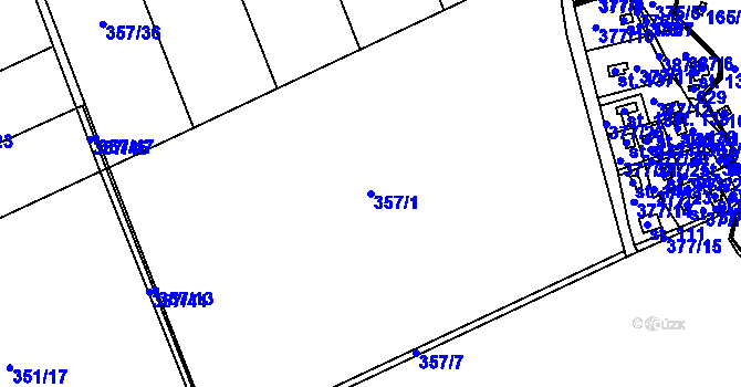 Parcela st. 357/1 v KÚ Skuhrov pod Brdy, Katastrální mapa