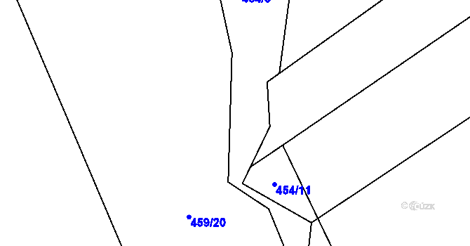 Parcela st. 454/5 v KÚ Skuhrov pod Brdy, Katastrální mapa
