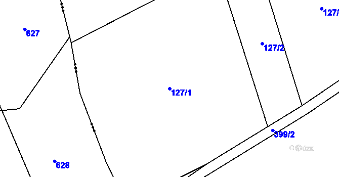 Parcela st. 127/1 v KÚ Skuhrov pod Brdy, Katastrální mapa