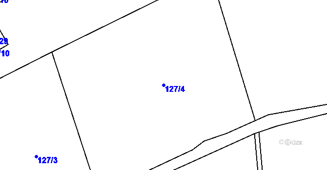 Parcela st. 127/4 v KÚ Skuhrov pod Brdy, Katastrální mapa