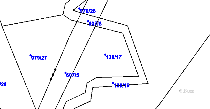 Parcela st. 138/17 v KÚ Skuhrov pod Brdy, Katastrální mapa