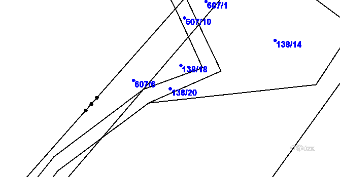Parcela st. 138/20 v KÚ Skuhrov pod Brdy, Katastrální mapa