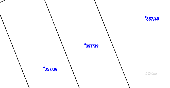 Parcela st. 357/39 v KÚ Skuhrov pod Brdy, Katastrální mapa