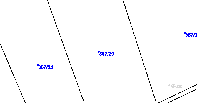 Parcela st. 357/29 v KÚ Skuhrov pod Brdy, Katastrální mapa